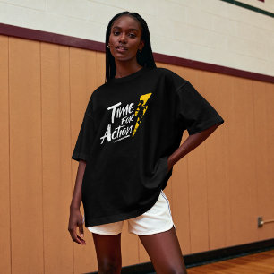 Camiseta Hora da Ação – Tipografia Motivacional para Corred