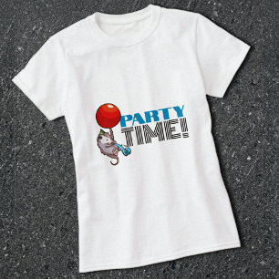 Camiseta HORA DA FESTA! Possum Divertido Gambá Flutuante