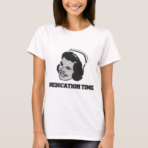 Camiseta Hora da Medicação Enfermeira Engraçada Paródia Hum