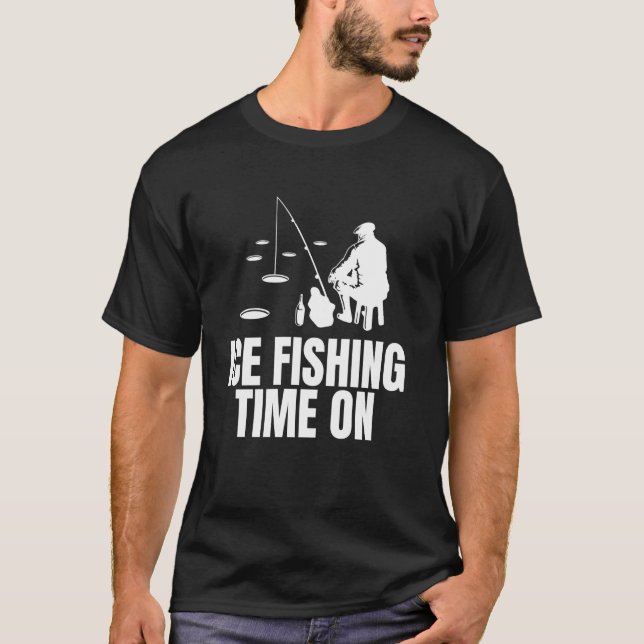 Camiseta Hora da Pesca no Gelo Ativada (Frente)