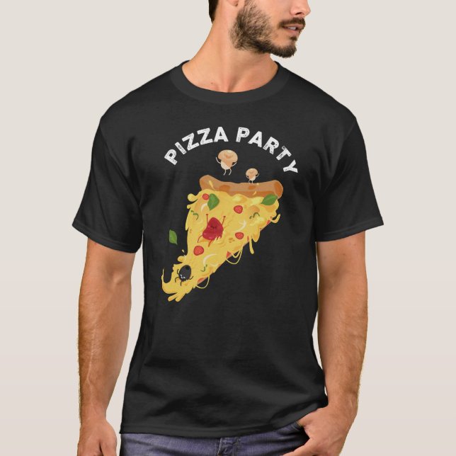 Camiseta Hora da pizza é um momento feliz (Frente)