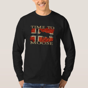 Camiseta Hora de alce Bandeira da Noruega Escandinávia Souv