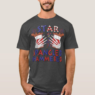 Camiseta Hora De Arrastar A Mão De Esqueleto Hammermered 4