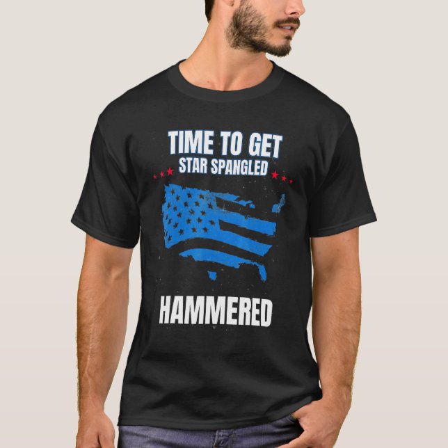 Camiseta Hora De Arrastar O Celebrador Hammered Jul (Frente)