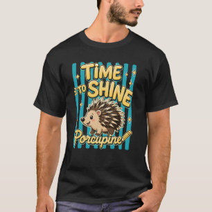 Camiseta Hora de Brilhar Porco-espinho de Volta às Aulas