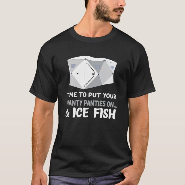 Camiseta Hora De Colocar Suas Calcinhas E Peixe De Gelo (Frente)