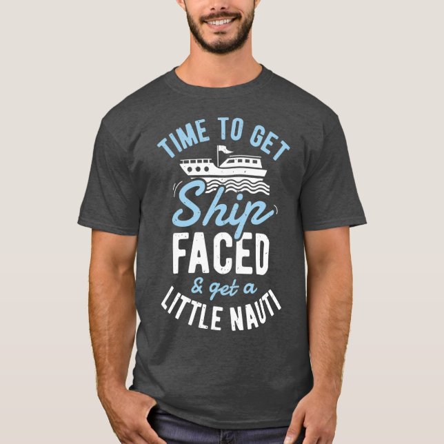 Camiseta Hora de Enfrentar a nave e pegar um pequeno Nauti (Frente)