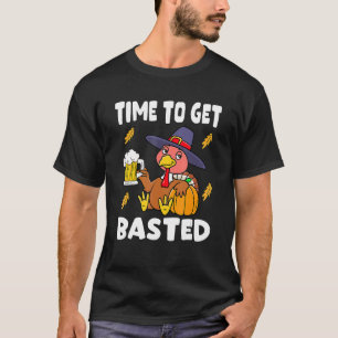 Camiseta Hora De Ficar Feliz Dia De Ação De Graças Aos Home