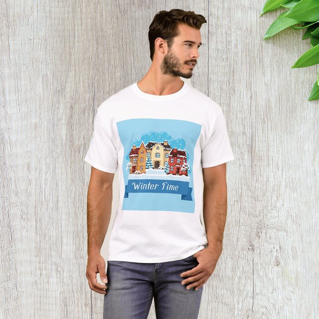 Camiseta Hora de inverno nevando (Criador carregado)