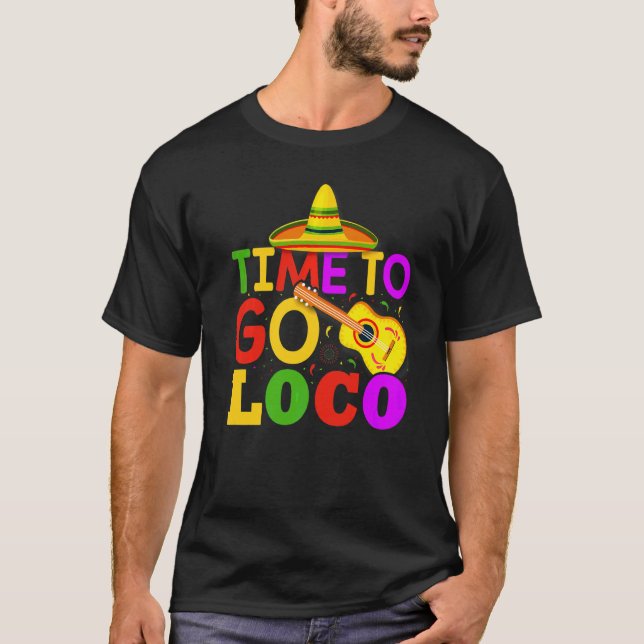 Camiseta Hora De Ir Loco Cinco De Mayo Guitar (Frente)
