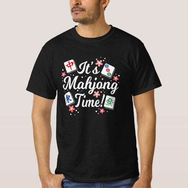 Camiseta Hora de Mahjong para todos os Mahjong Queens e PLa (Frente)