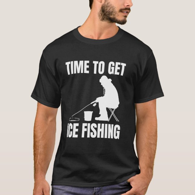 Camiseta Hora de Pescar no Gelo (Frente)