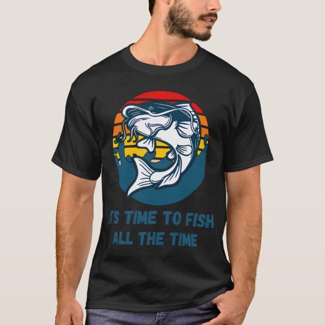 Camiseta Hora de Pescar o Tempo Todo (Frente)