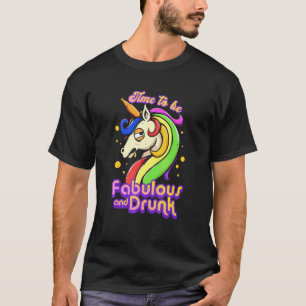 Camiseta Hora De Ser Fabuloso E Bebado De Bebê Alcoólico Un