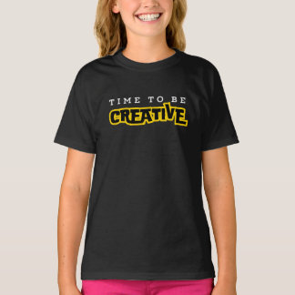 Camiseta Hora de ser tipografia motivacional criativa