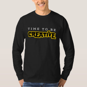 Camiseta Hora de ser tipografia motivacional criativa