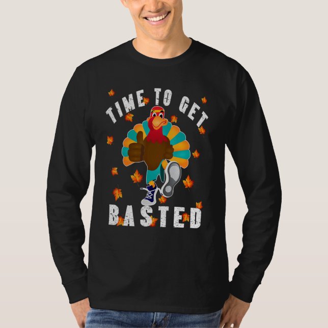 Camiseta Hora De Tornar A Ação De Graças De Bebendo Desperd (Frente)