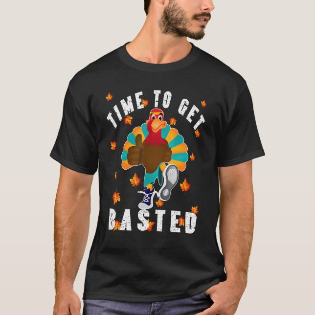 Camiseta Hora De Tornar A Ação De Graças De Bebendo Desperd (Frente)