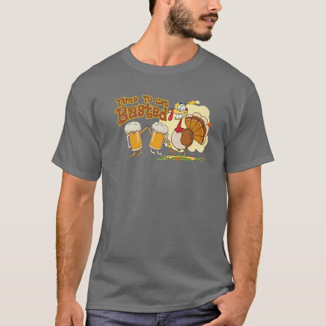 Camiseta Hora De Tornar A Bebida Engraçada De Ação De Graça (Frente)