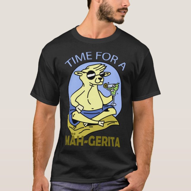Camiseta Hora De Um Cocktail De Álcool Mäh Gerita Margarita (Frente)