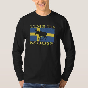 Camiseta Hora do Alce Souvenir Escandinávia Bandeira da Sué