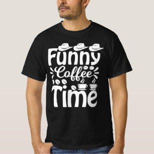 Camiseta Hora do Café Engraçado