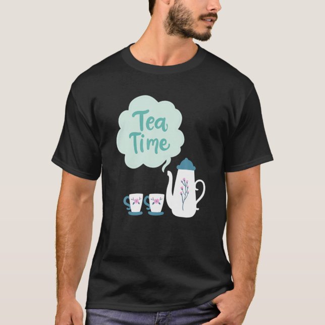 Camiseta Hora do Chá Britânica Tarde Tea Drinker Tea (Frente)
