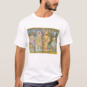 Camiseta Hora do dia, Alphonse Mucha
