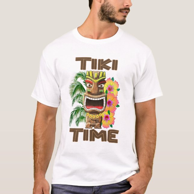 Camiseta Hora do Havaí Luau Tiki (Frente)