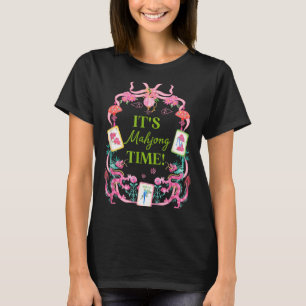 Camiseta Hora do Mahjong coquete laço estético jogador de m