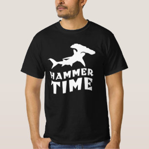Camiseta Hora do martelo   Design Para Amantes De Tubarão-H