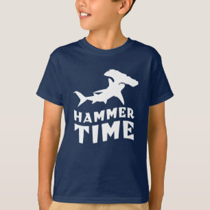 Camiseta Hora do martelo Design Para Amantes De Tubarão-H