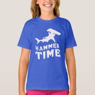 Camiseta Hora do martelo Design Para Amantes De Tubarão-H