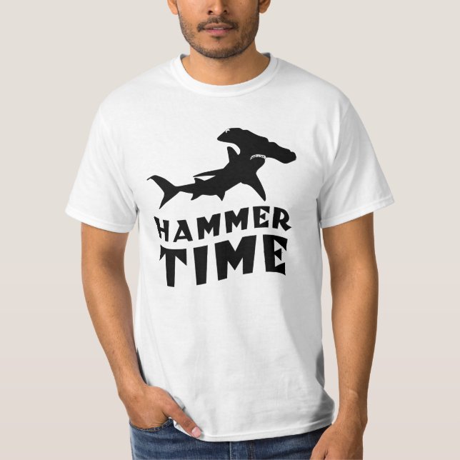Camiseta Hora do martelo | Design Para Amantes De Tubarão-H (Frente)