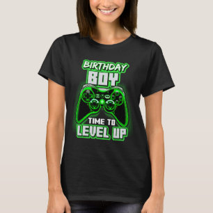 Camiseta Hora Do Menino Para Alinhar O Jogo De Vídeo Aniver