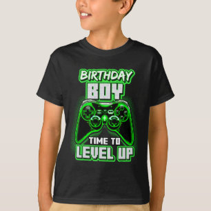 Camiseta Hora do Menino para Subir de Nível no Jogo de Víde