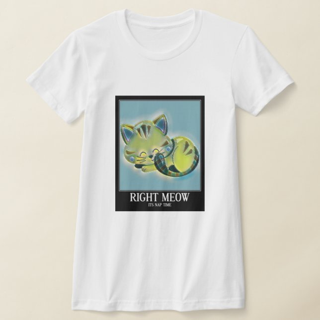 Camiseta Hora do Sono Engraçado Gato (Postura )