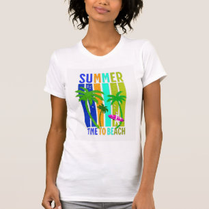Camiseta Hora do Verão na Praia – Gráfico de Vibrações de S