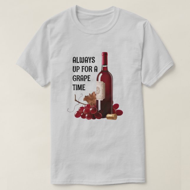 Camiseta Hora do Vinho Vermelho (Frente do Design)