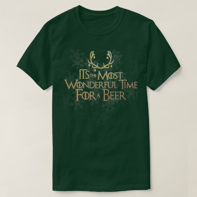 Camiseta Hora Mais Maravilhosa de uma Cerveja (Frente do Design)