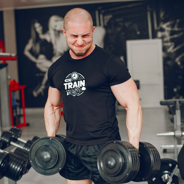 Camiseta Hora Preta e Branca de Treinar T-Shirt (Criador carregado)