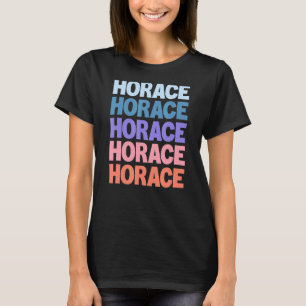 Camiseta Horácio de Texto Repetido Moderno
