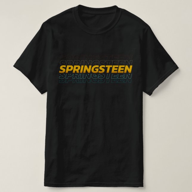 Camiseta Horário da Festa de Dama do Chefe Springsteen. (Frente do Design)