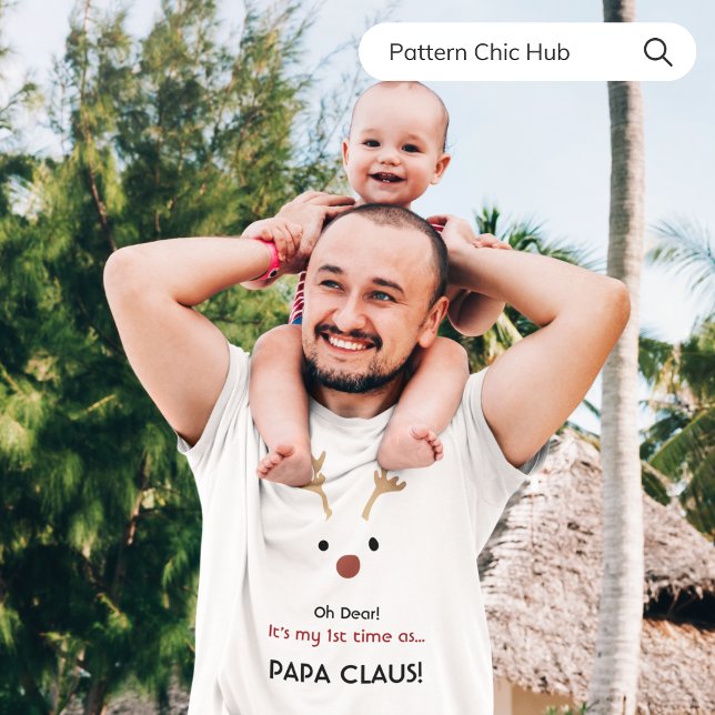 Camiseta Horário das ruas Papai Claus White Modern Natal (Criador carregado)