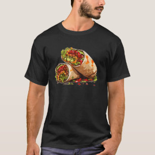 Camiseta Horário de almoço do Burrito para Comidas de Costu