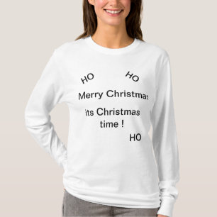 Camiseta Horário de Natal, mulheres mangas compridas