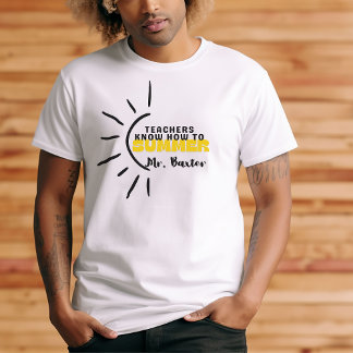Camiseta Horário de Verão de Desenho Amarelo Hippie para Pr