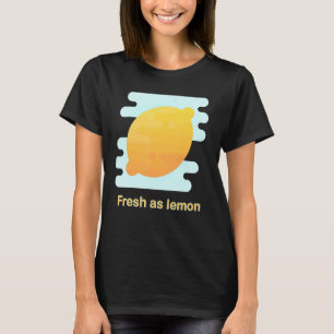 Camiseta Horário de Verão de Padrão de Fruta de limão-cinto
