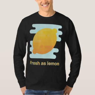 Camiseta Horário de Verão de Padrão de Fruta de limão-cinto