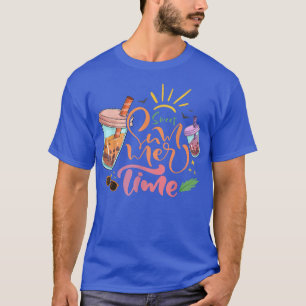 Camiseta Horário de Verão Doce Bolha Tea Amadurece Férias d